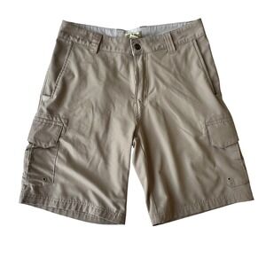 Lake & Trail Cargo Shorts Mens Size 32 Hiking Casual Outdoor Pockets Stretch Tan